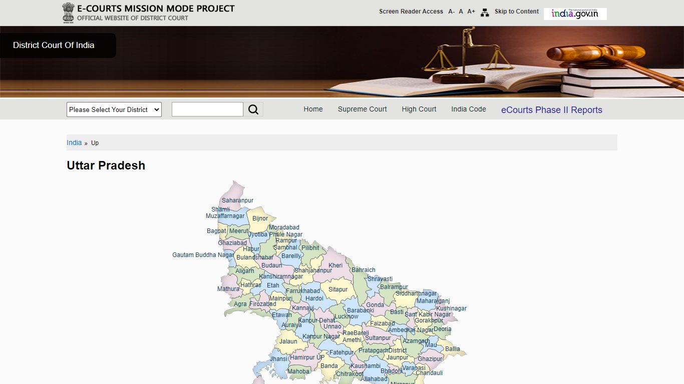 Uttar Pradesh/District Court in India | Official Website of District ...